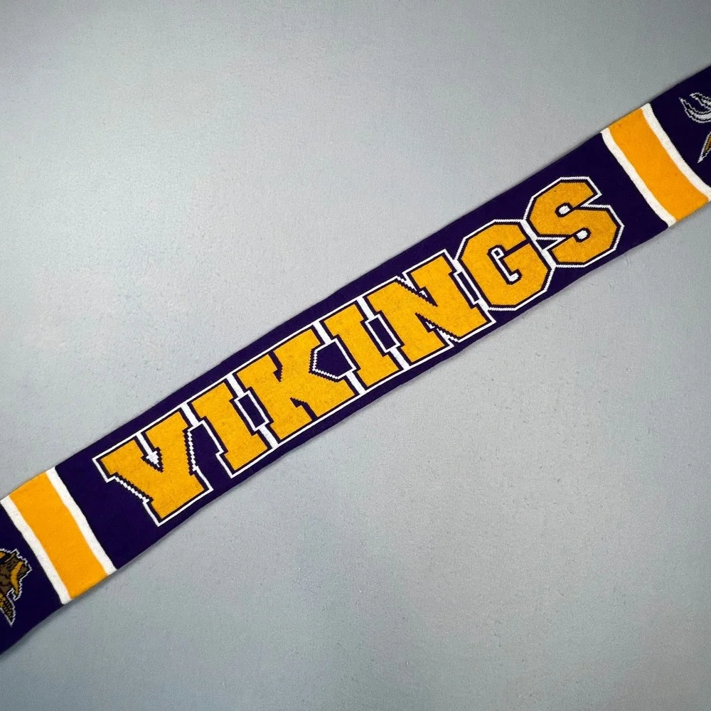 47 Brand Minnesota Vikings Scarf Skol Purple NFL Football Winter Fan Gear Thor